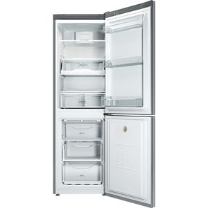 Indesit Kühl- / Gefrierkombination Standgerät LI80 FF2O X B Edelstahloptik 2 Türen Frontal open