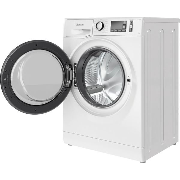 Bauknecht-Waschmaschine-Standgerat-WM-Pure-8A-Weiss-Frontlader-A-Perspective-open