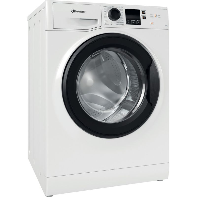 Bauknecht Waschmaschine Standgerät WM 8 M100 B Weiss Frontlader B Perspective
