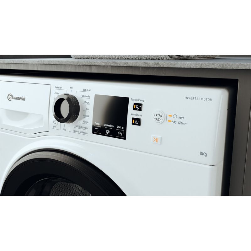 Bauknecht Waschmaschine Standgerät WM 8 M100 B Weiss Frontlader B Control panel