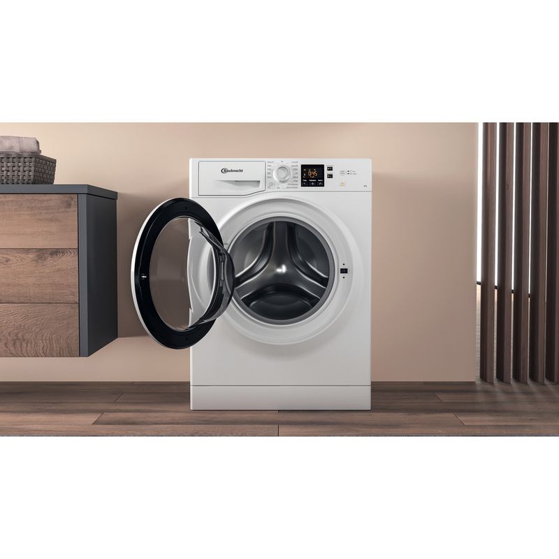 Bauknecht-Waschmaschine-Standgerat-WAM-814-A-Weiss-Frontlader-A-Lifestyle-frontal-open