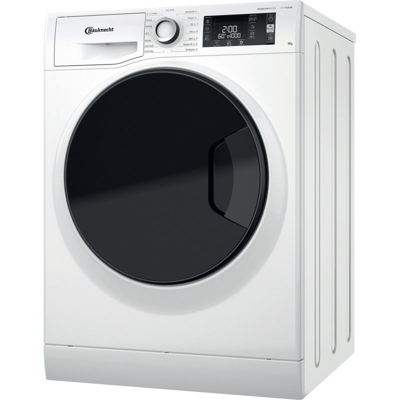 Bauknecht-Waschmaschine-Standgerat-WM-Sense-9AA-Weiss-Frontlader-A-Perspective