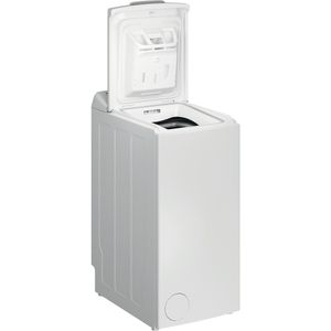Indesit Waschmaschine Standgerät BTW D61253 N (EU) Weiss Toplader D Perspective open