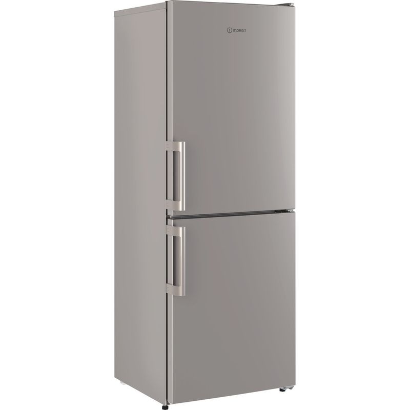 Indesit-Kuhl----Gefrierkombination-Standgerat-IB55-532-X-Edelstahloptik-2-Turen-Perspective