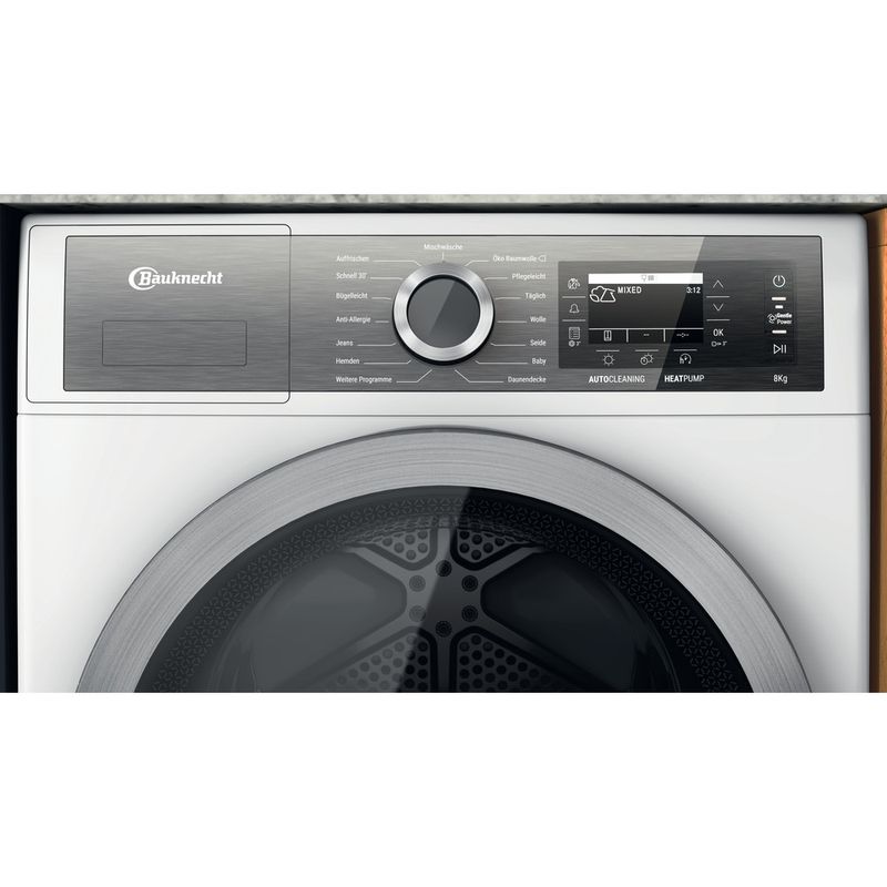 Bauknecht Trockner B8 D84WB DE Weiss Lifestyle control panel
