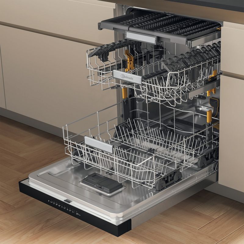 Bauknecht-Dishwasher-Standgerat-B7U-HP43-XA-Unterbau-C-Perspective-open