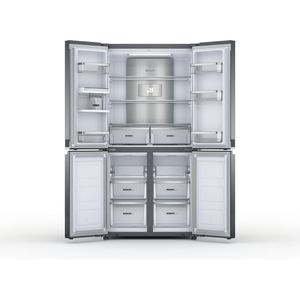 Bauknecht-Side-by-Side-Standgerat-BKQ9-U3L-EF-Inox-Look-Frontal-open