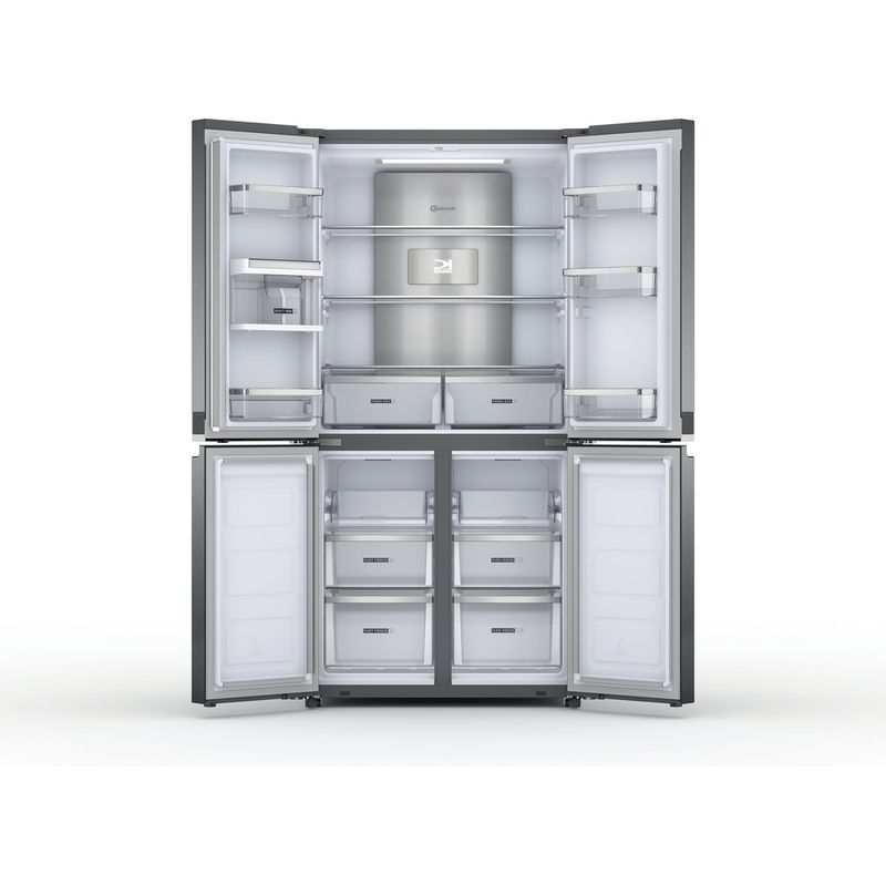Bauknecht-Side-by-Side-Standgerat-BKQ9-U3L-EF-Inox-Look-Frontal-open